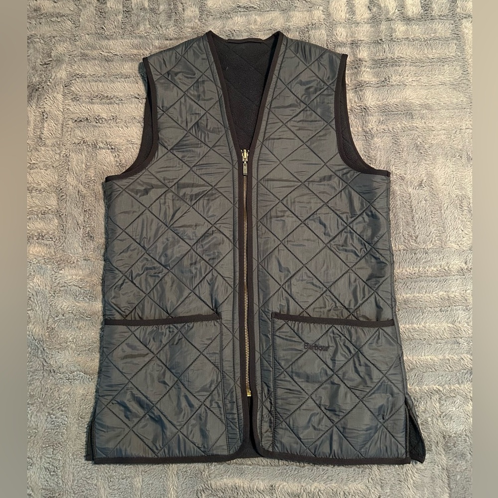 Barbour Navy Quilted Vest
